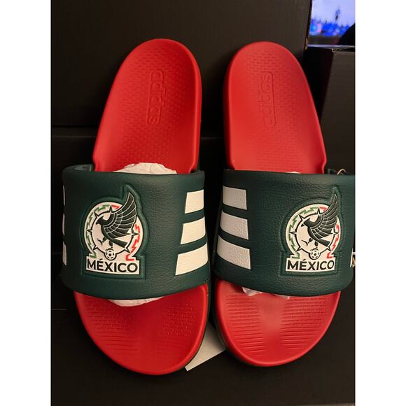 NEW ADIDAS Men\'s 10 Adilette Comfort Slides MEXICO JS4975 main image 5